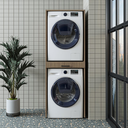 Roomart Waschmaschinenschrank DUO-I, 67 cm, für Waschmaschine und Trockner