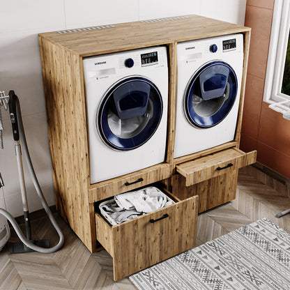 Roomart Waschmachinen Doppelschrrank Überbauschrank, 134 cm Breit, mit Ausziehbrett, in 3 Farben Roomart Waschmachinen Doppelschrrank Überbauschrank, 134 cm Breit, mit Ausziehbrett, in 3 Farben - waschmaschinenschrank, waschmaschinenregal, waschturm, schr