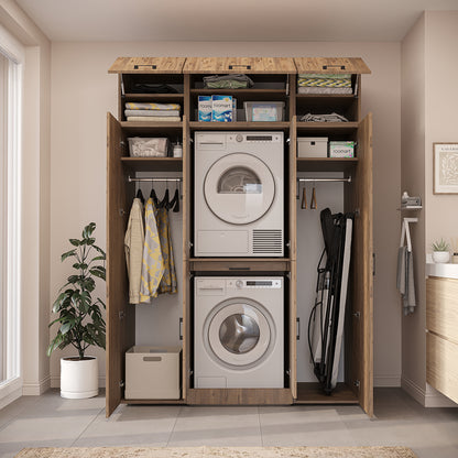 Roomart Waschmaschinenschrank DORA-I 160 cm, Eiche, 230 cm hoch, Bild 4