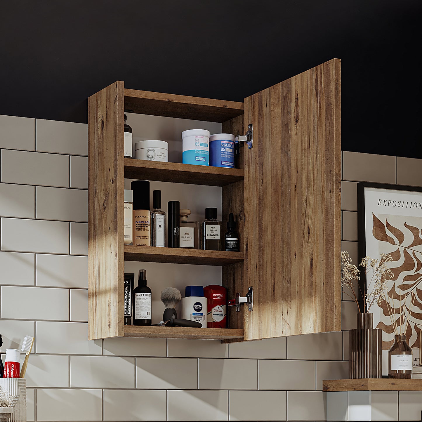 Badmöbelset • PUNTO • Unterschrank mit Waschbecken • Badezimmer Möbel • Gäste WC
