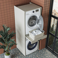 Roomart Waschmaschinenschrank DUO-I, 67 cm, für Waschmaschine und Trockner