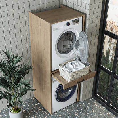 Roomart Waschmaschinenschrank DUO-I, 67 cm, für Waschmaschine und Trockner