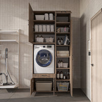 Roomart Waschmaschinenschrank SERIE 3 112 cm, Eiche, 240 cm hoch