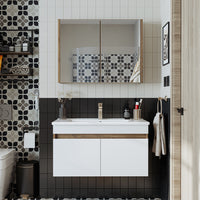 Roomart Ensemble de meubles de salle de bains ATRIA 3 pièces, en 4 couleurs, 85 cm Meuble bas avec lavabo en céramique - armoire de toilette - armoire de salle de bains, lavabo, meubles de salle de bains, armoire de salle de bains, avec, meuble bas, meubles de salle de bains, ensemble, lavabo, meubles, meubles de salle de bains