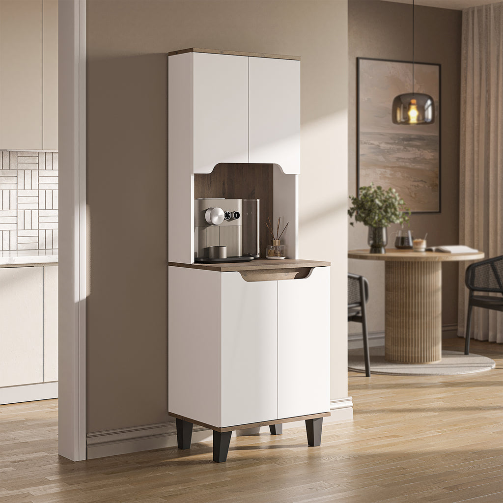 Roomart Küchenschrank DEFNE, 182 cm, mit offener Nische für Kaffeemaschine, in 5 Farben
