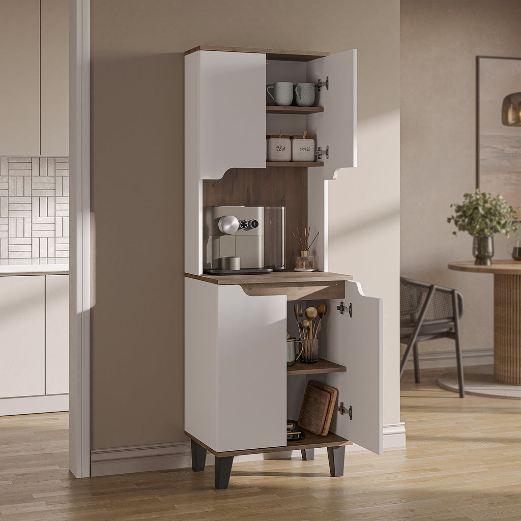 Roomart Küchenschrank DEFNE, 182 cm, mit offener Nische für Kaffeemaschine, in 5 Farben