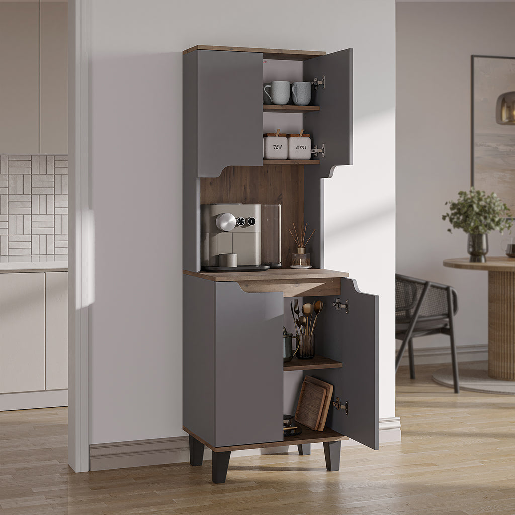 Roomart Küchenschrank DEFNE, 182 cm, mit offener Nische für Kaffeemaschine, in 5 Farben