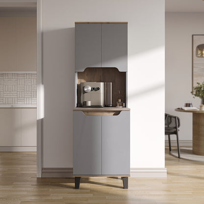 Roomart Küchenschrank DEFNE, 182 cm, mit offener Nische für Kaffeemaschine, in 5 Farben