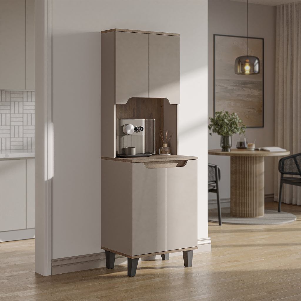 Roomart Küchenschrank DEFNE, 182 cm, mit offener Nische für Kaffeemaschine, in 5 Farben