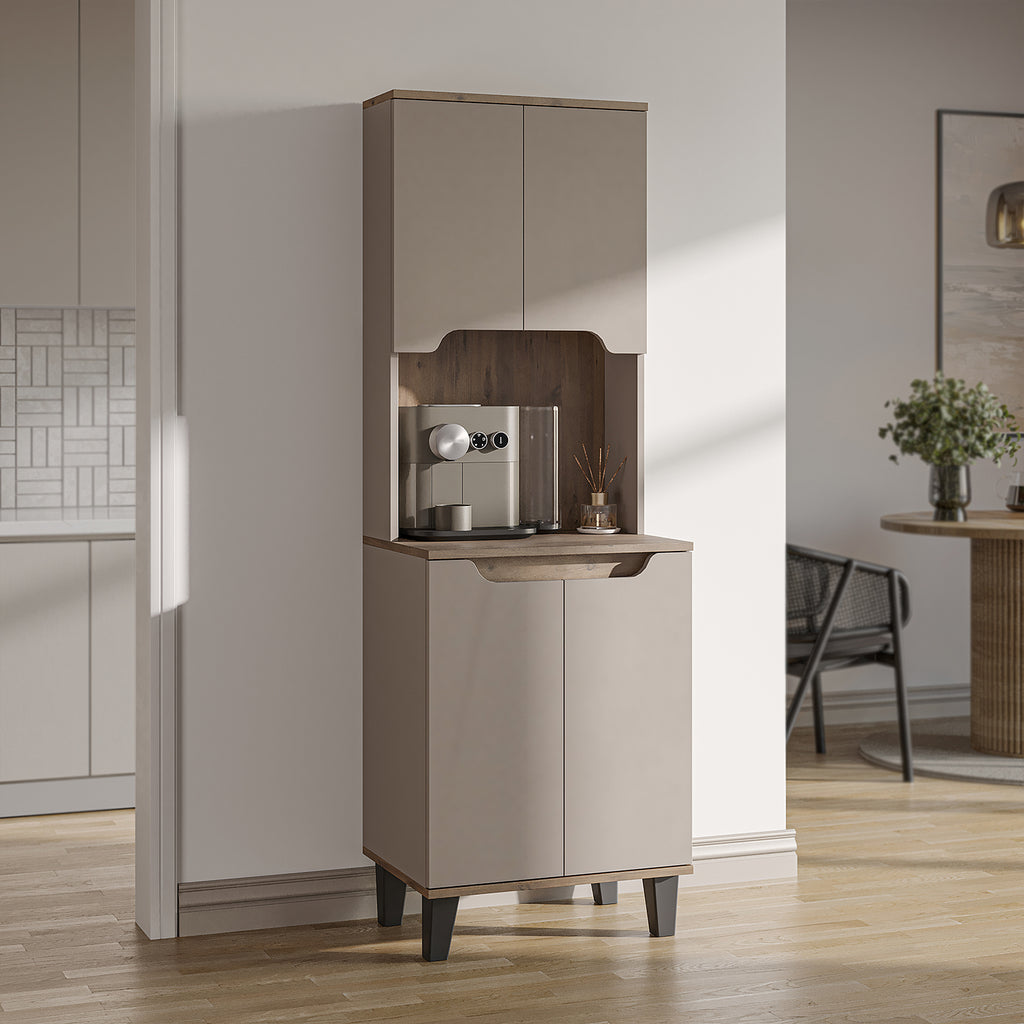Roomart Küchenschrank DEFNE, 182 cm, mit offener Nische für Kaffeemaschine, in 5 Farben