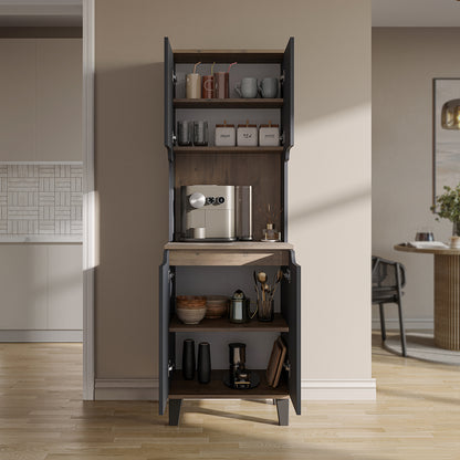 Roomart Küchenschrank DEFNE, 182 cm, mit offener Nische für Kaffeemaschine, in 5 Farben