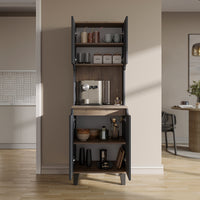 Roomart Küchenschrank DEFNE, 182 cm, mit offener Nische für Kaffeemaschine, in 5 Farben