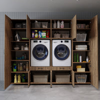 Roomart Waschmaschinenschrank SERIE 3 254 cm, Eiche, 205 cm hoch