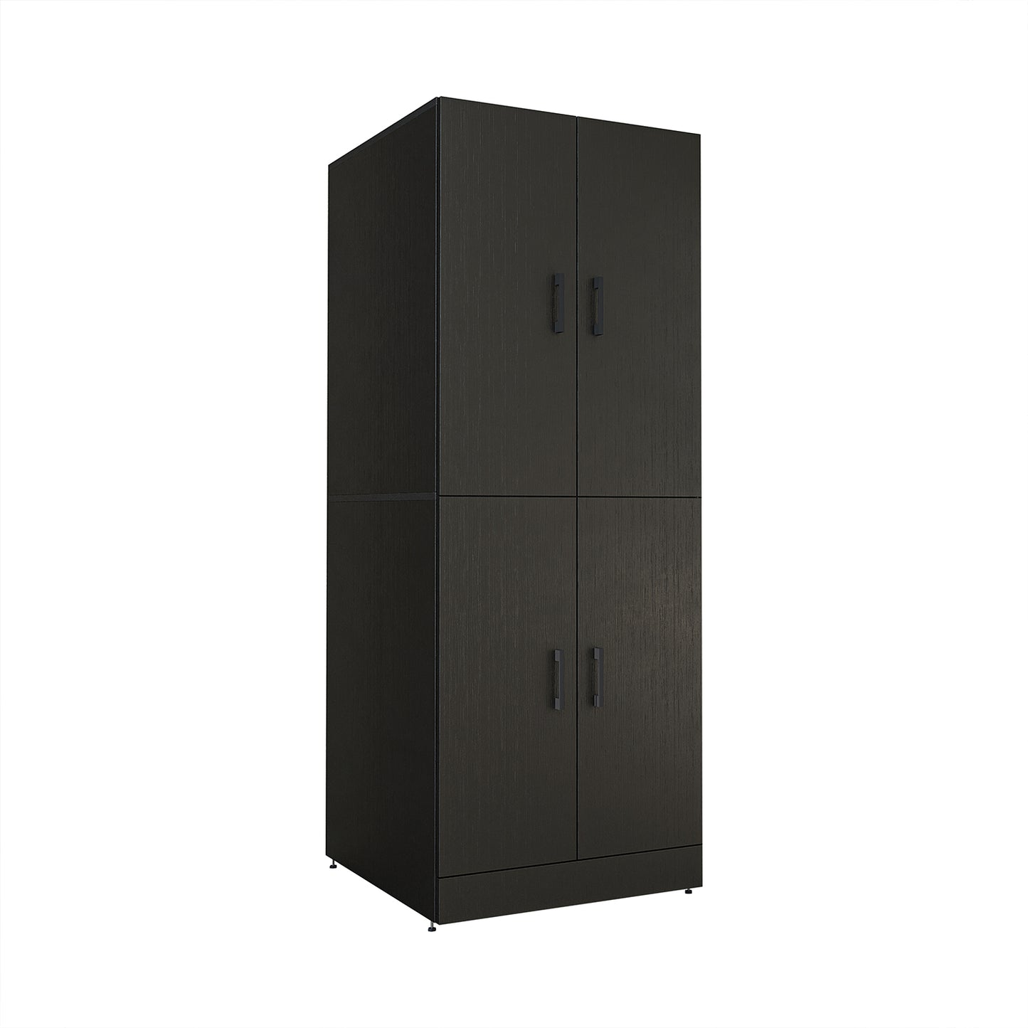 Roomart Waschmaschinenschrank SERIE DORA-I-  Waschmaschinen- & Trocknerschrank mit Türen & Ausziehbrett – Waschküchenschrank für Waschmaschine & Trockner – in 5 Farben • Weiß • Weiß-Eiche • Anthrazit-Eiche • Eiche • Schwarz-Eiche