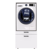 Roomart • Waschmachinenschrank für Hauswirtschaftsraum • HBT: 145x67x66,8 cm • Mit Schubladen und Ausziehbrett • Weiß • Schwarz eiche  • Eiche