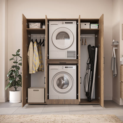 Roomart Waschmaschinenschrank DORA-I 160 cm, Eiche, 186 cm hoch, Bild 5