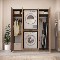 Roomart Waschmaschinenschrank DORA-I 160 cm, Eiche, 186 cm hoch, Bild 5