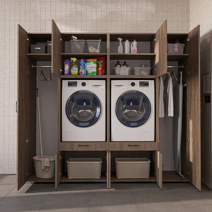 Roomart Waschmaschinenschrank SERIE 3 224 cm, Eiche, 205 cm hoch