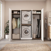 Roomart Waschmaschinenschrank DORA-I 190 cm, Weiß Eiche, 186 cm hoch, Bild 5