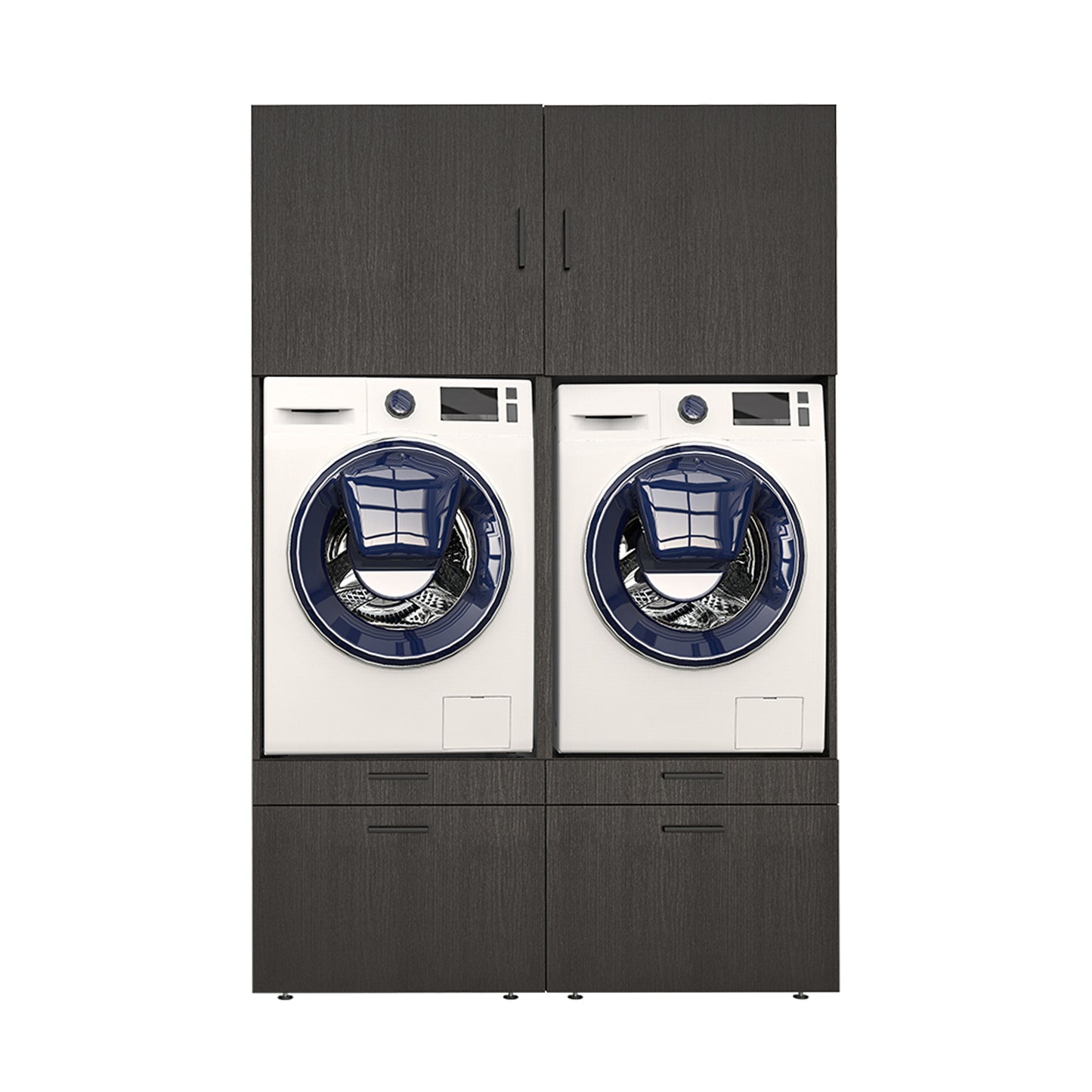 Roomart  Waschmachinen Doppelschrrank Überbauschrank (SERIE 2) - 2 Größenoptionen- HBT: 205 x 134 x 66,8 cm, HBT: 240 x 134 x 66,8 cm, in 3 Farben