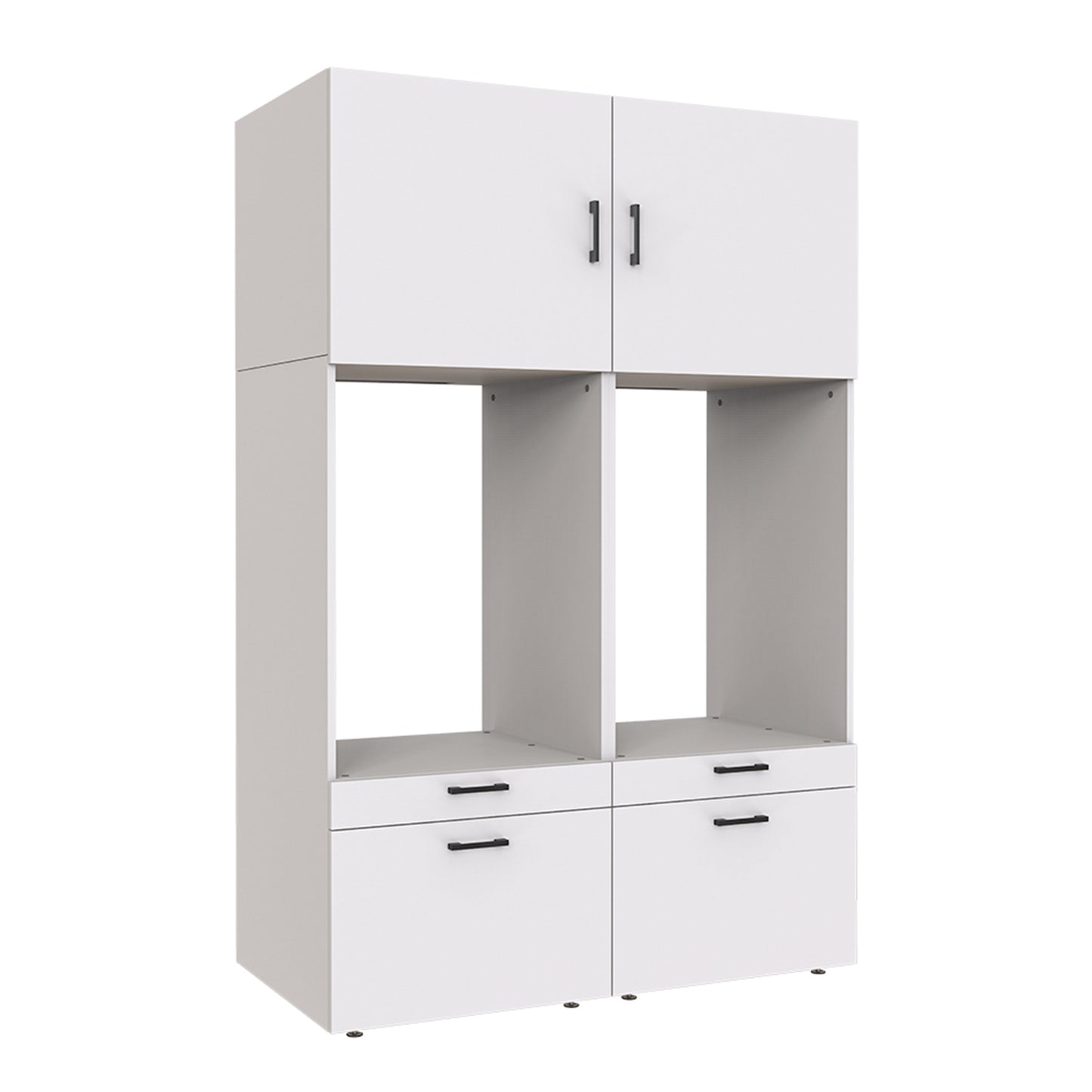 Roomart  Waschmachinen Doppelschrrank Überbauschrank (SERIE 2) - 2 Größenoptionen- HBT: 205 x 134 x 66,8 cm, HBT: 240 x 134 x 66,8 cm, in 3 Farben