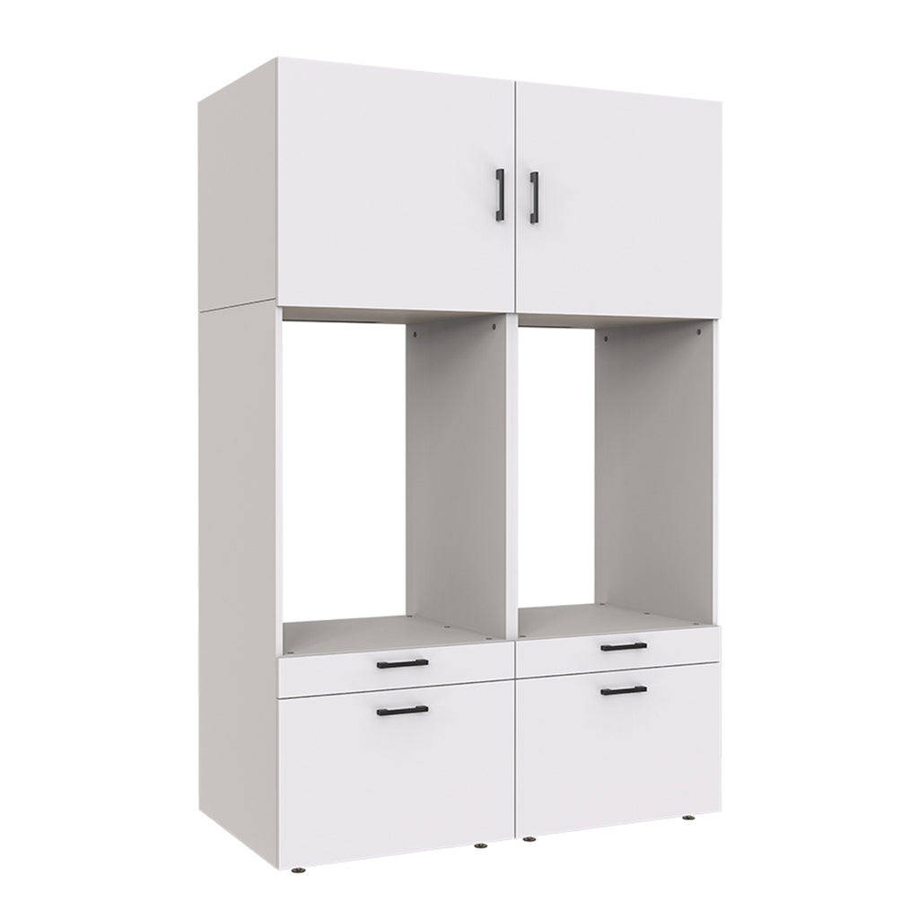 Roomart  Waschmachinen Doppelschrrank Überbauschrank (SERIE 2) - 2 Größenoptionen- HBT: 205 x 134 x 66,8 cm, HBT: 240 x 134 x 66,8 cm, in 3 Farben