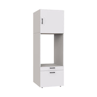 Roomart Waschmaschinenschrank mit Schrankaufsatz • mit Ausziehbrett • Weiß  • Schwarz eiche • Eiche