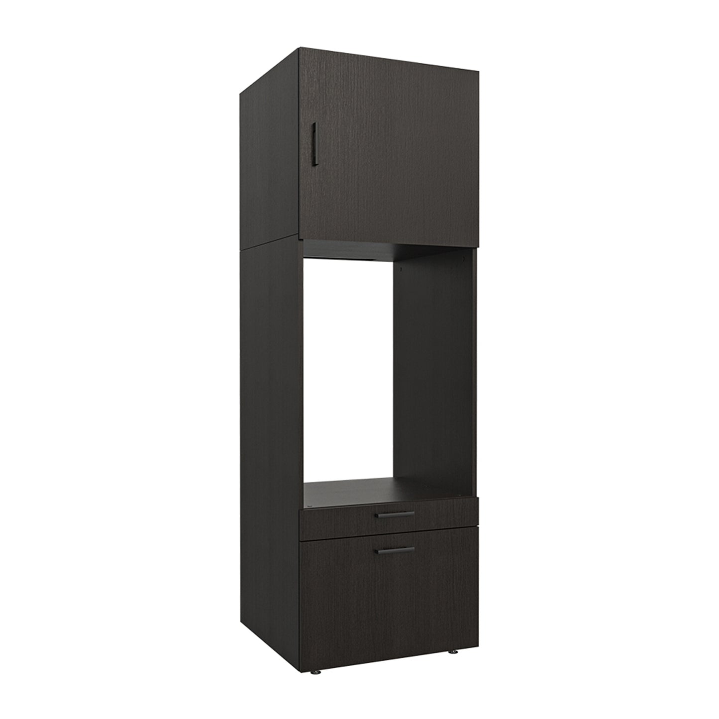 Roomart Waschmaschinenschrank mit Schrankaufsatz • mit Ausziehbrett • Weiß  • Schwarz eiche • Eiche