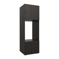 Roomart Waschmaschinenschrank mit Schrankaufsatz • mit Ausziehbrett • Weiß  • Schwarz eiche • Eiche