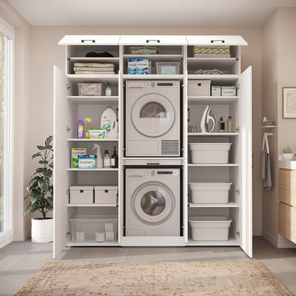 Roomart Waschmaschinenschrank DORA-I 190 cm, Weiß, 230 cm hoch, Bild 6