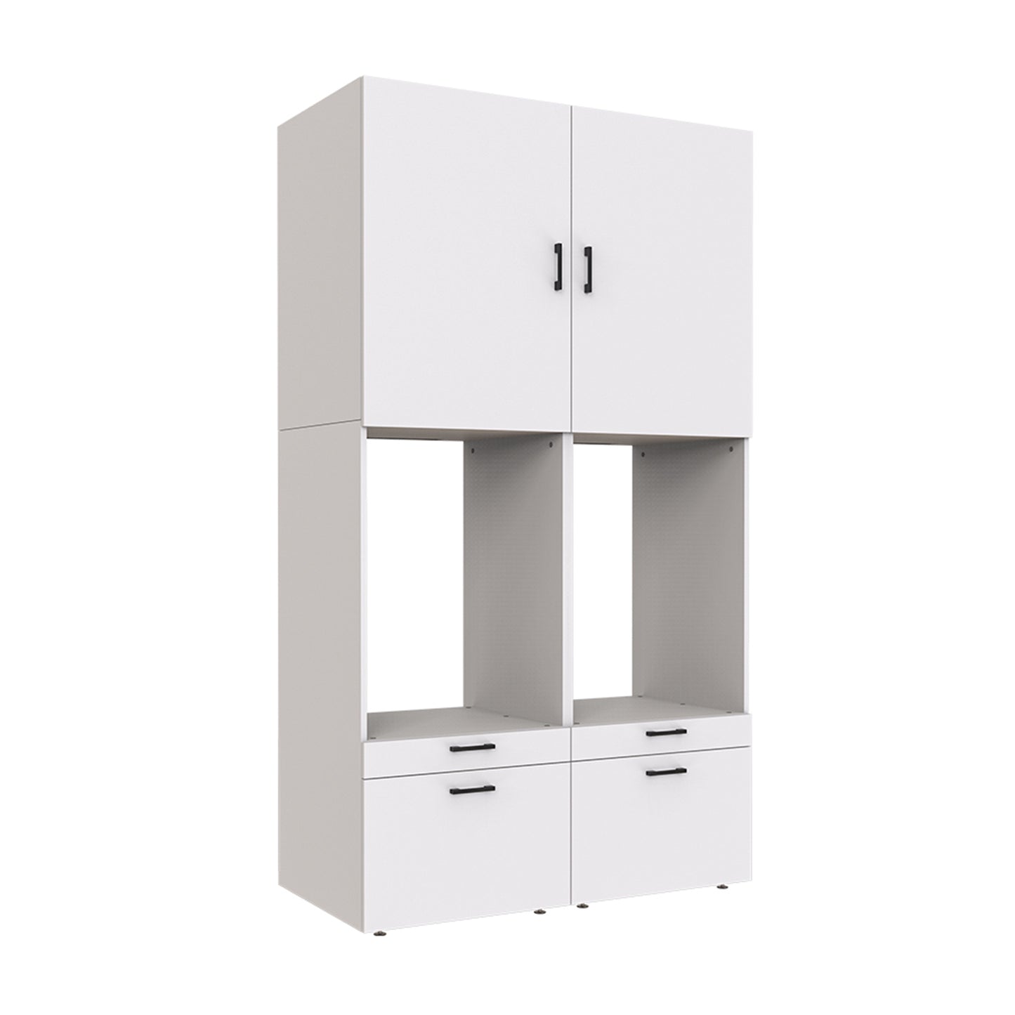 Roomart  Waschmachinen Doppelschrrank Überbauschrank (SERIE 2) - 2 Größenoptionen- HBT: 205 x 134 x 66,8 cm, HBT: 240 x 134 x 66,8 cm, in 3 Farben