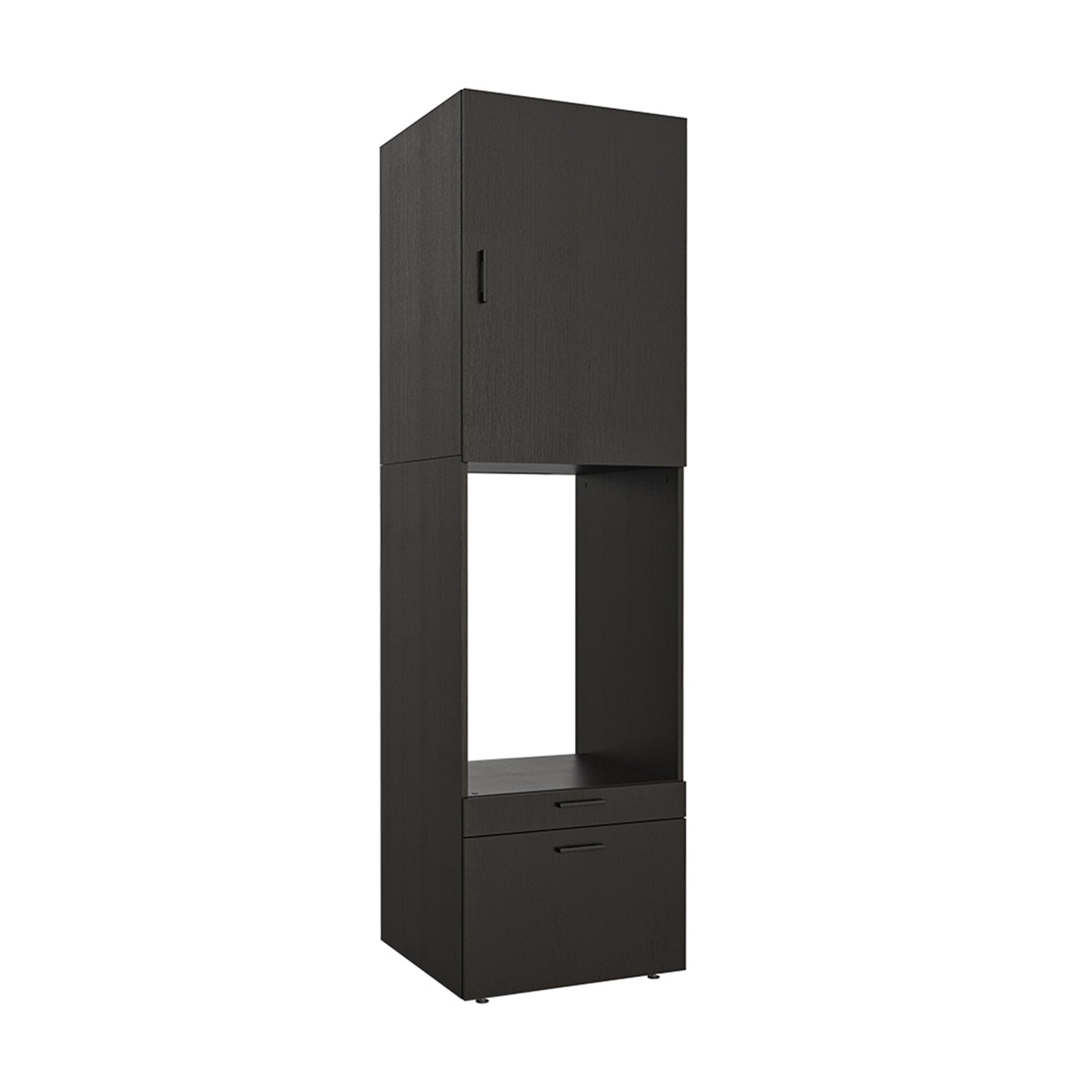 Roomart Waschmaschinenschrank mit Schrankaufsatz • mit Ausziehbrett • Weiß  • Schwarz eiche • Eiche