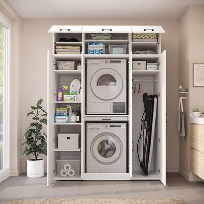 Roomart Waschmaschinenschrank DORA-I 160 cm, Weiß, 230 cm hoch, Bild 6