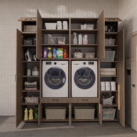 Roomart Waschmaschinenschrank SERIE 3 224 cm, Eiche, 240 cm hoch