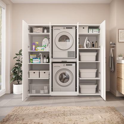 Roomart Waschmaschinenschrank DORA-I 190 cm, Weiß, 186 cm hoch, Bild 6