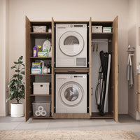 Roomart Waschmaschinenschrank DORA-I 160 cm, Eiche, 186 cm hoch, Bild 6
