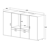 Roomart Waschmashinenshcrank für Trockner und Waschmaschine • Weiß • Schwarz eiche - schrank waschmaschine, bosch wtw875w0, waschmaschienenüberschrank, waschtowerschrank, wasserkistenregal, washing machine cabinet, wt47w5w0, washing machine heart, bodenwa
