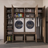 Roomart Waschmaschinenschrank SERIE 3 224 cm, Eiche, 205 cm hoch