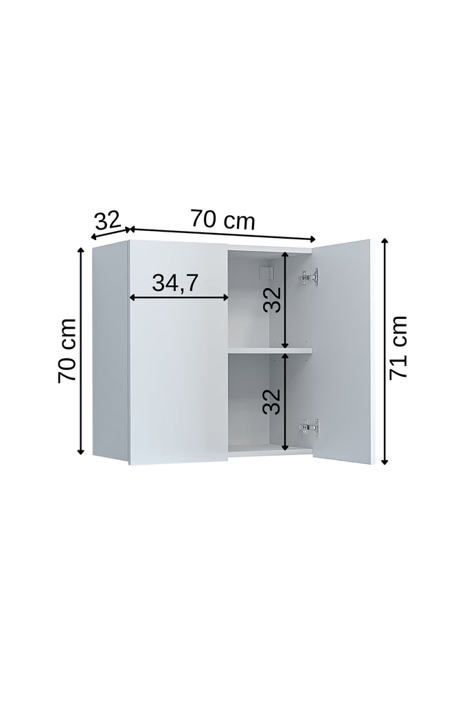 Roomart, bathroom washing machine cabinet Atlantic, washing machine superstructure, bathroom shelf, WHT: 70 x 191 x 70 cm, in white - bathroom cabinet, washbasin, bathroom furniture, bathroom cabinet, bathroom, with, vanity unit, bathroom furniture, set, washbasin, furniture, bathroom