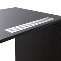 Roomart • Waschmachinenschrank für Hauswirtschaftsraum • HBT: 145x67x66,8 cm • Mit Schubladen und Ausziehbrett • Weiß • Schwarz eiche  • Eiche