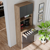 Roomart Küchenschrank NAPOLI, 180 cm, mit offener Nische und Schublade, in 4 Farben