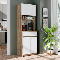 Roomart Küchenschrank NAPOLI, 180 cm, mit offener Nische und Schublade, in 4 Farben
