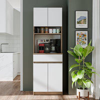 Roomart Küchenschrank NAPOLI, 180 cm, mit offener Nische und Schublade, in 4 Farben