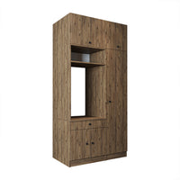 Roomart SERIE 3 Waschmaschinenschrank 112 cm – 230 cm hoch, Ausziehbrett & Hochschrank | in 3 Farben