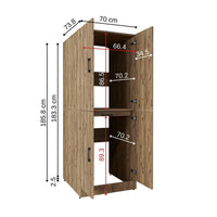 Roomart washing machine cabinet " DORA " for dryer & washing machine, in 4 colors, with doors & pull-out shelf - white - white oak - anthracite oak - oak - washing machine cabinet, washing machine shelf, washing tower, cabinet, white, washing machines, base cabinet, 