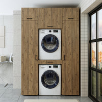 Roomart Waschmaschinenschrank DUO I – 2 Geräte übereinander & Hochschrank, 157 cm