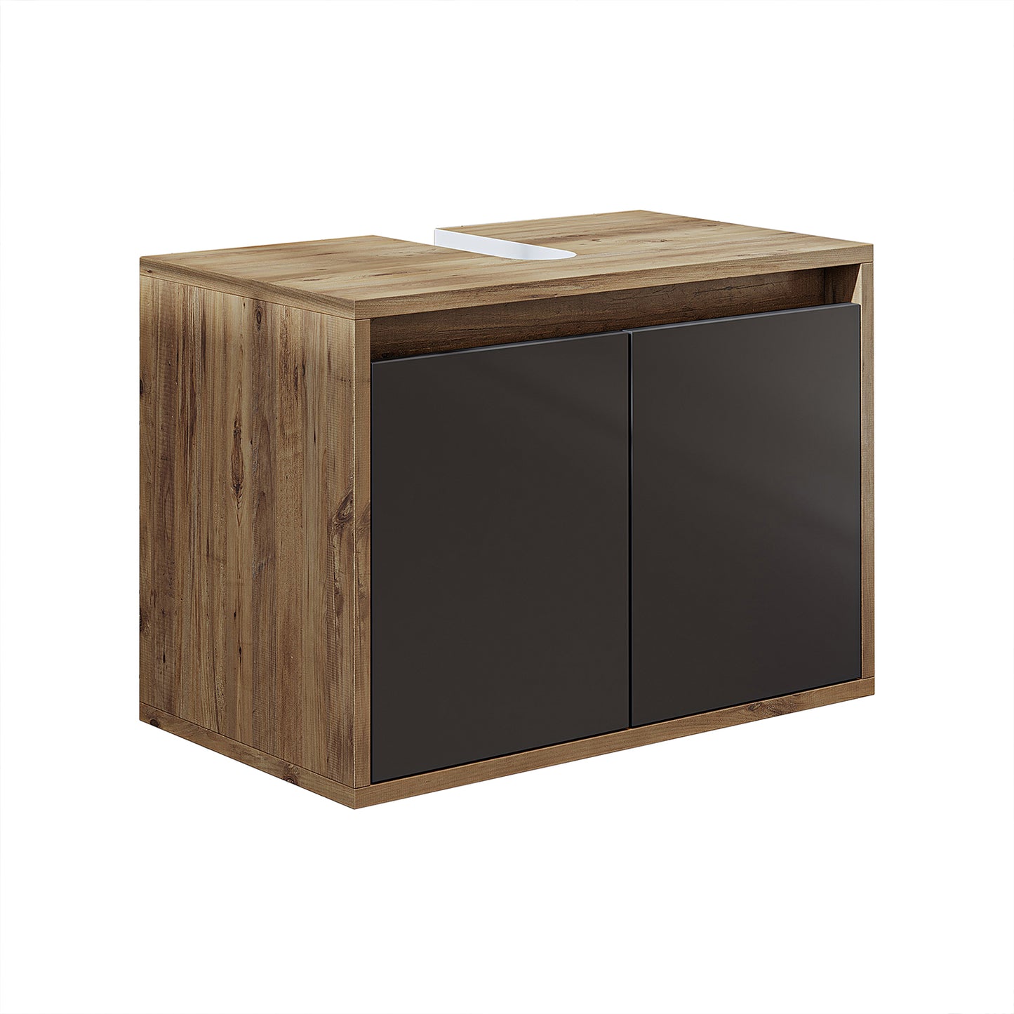 Roomart Badezimmer Unterschrank HBT:45x65x35 cm • Weiß • Eiche • Weiß-Eiche • Anthrazit Eiche