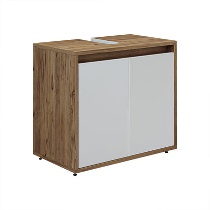 Roomart Badezimmer Unterschrank HBT:55x65x35 cm • Weiß • Eiche • Weiß-Eiche • Anthrazit Eiche