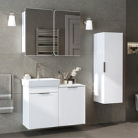 Roomart 3-teiliges Badmöbel-Set LYCIA, 49 cm, Waschtisch, Spiegelschrank und Hochschrank, in 4 Farben