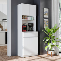 Roomart Küchenschrank NAPOLI, 180 cm, mit offener Nische und Schublade, in 4 Farben